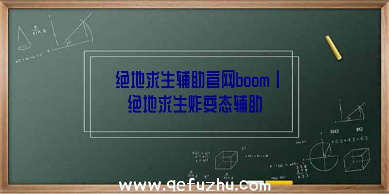 「绝地求生辅助官网boom」|绝地求生炸变态辅助